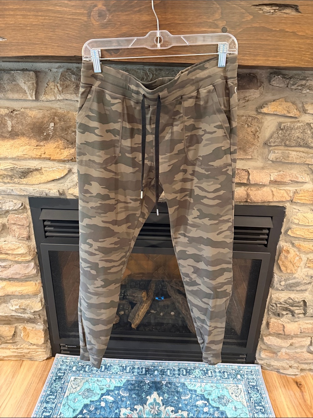 Zyia Camo Drawstring Jogger Pants - Olive Camo